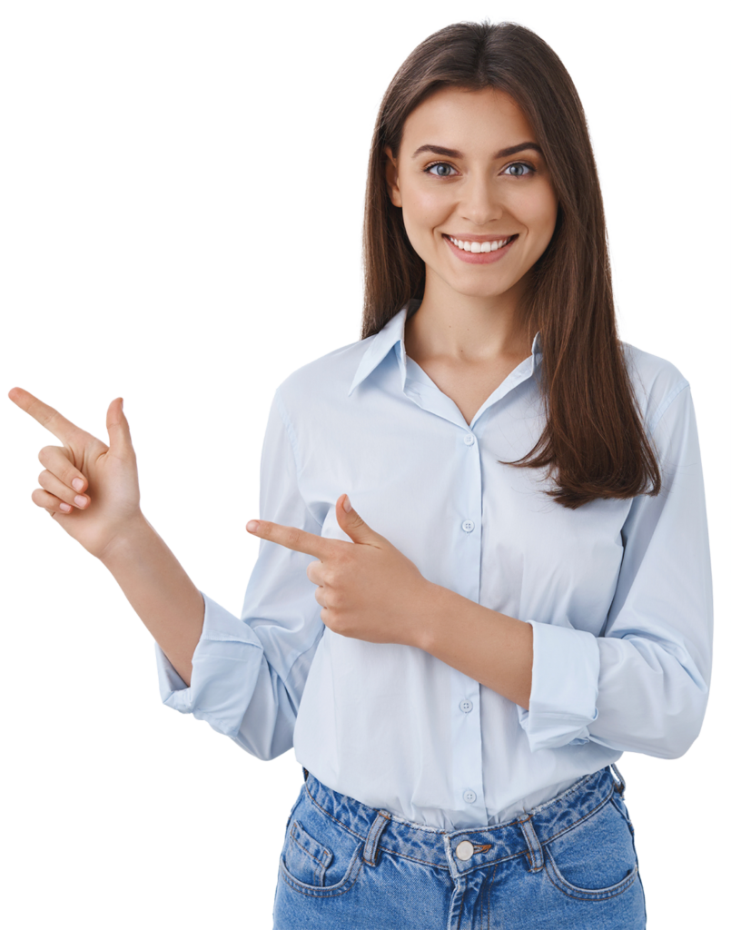 World Solutions Pointing Woman